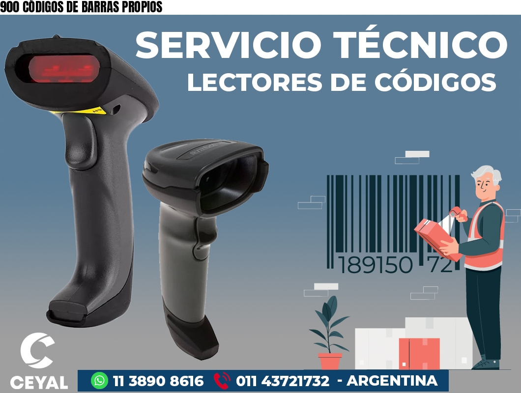 900 CÓDIGOS DE BARRAS PROPIOS