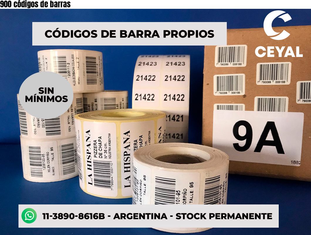 900 códigos de barras