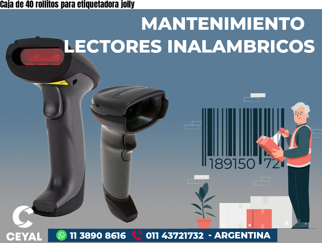 Caja de 40 rollitos para etiquetadora jolly