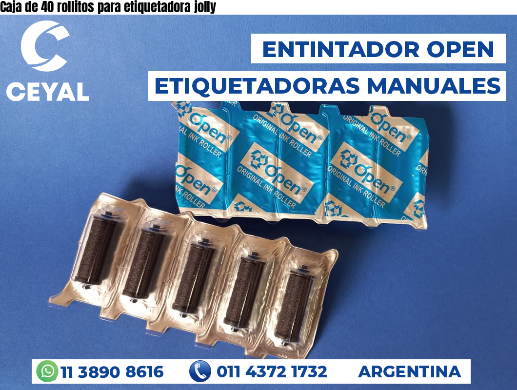 Caja de 40 rollitos para etiquetadora jolly