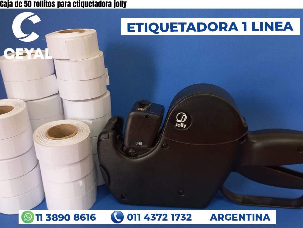 Caja de 50 rollitos para etiquetadora jolly