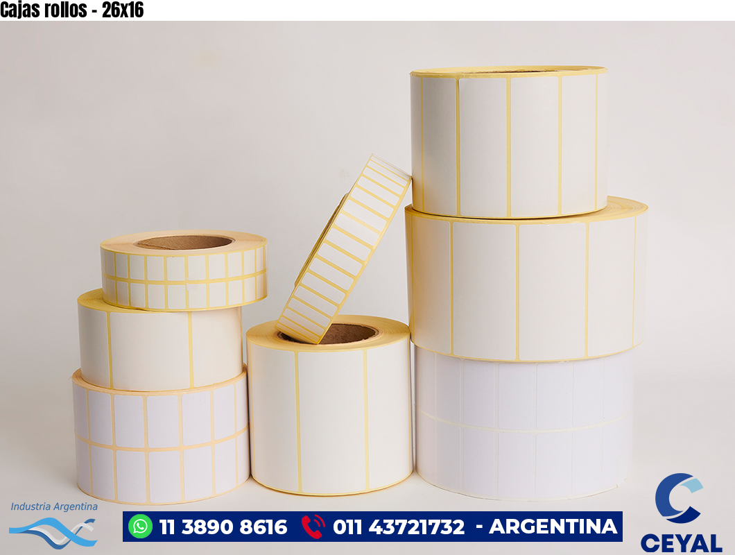 Cajas rollos - 26x16