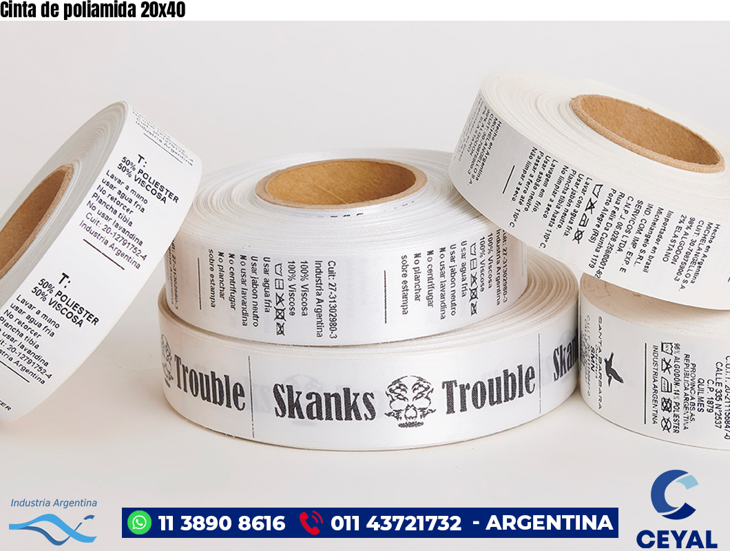 Cinta de poliamida 20×40