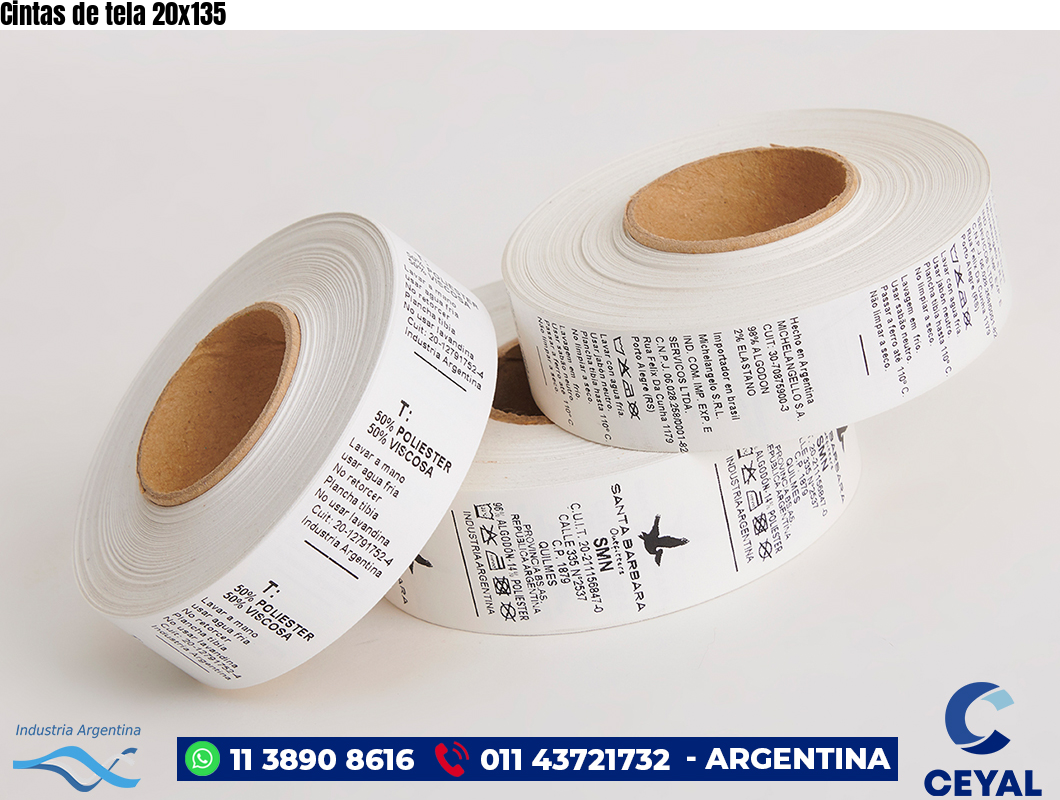 Cintas de tela 20×135