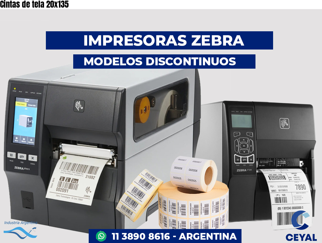Cintas de tela 20x135