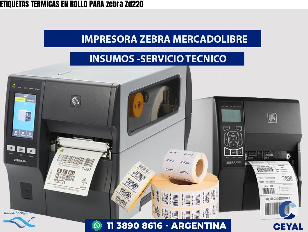 ETIQUETAS TERMICAS EN ROLLO PARA zebra Zd220