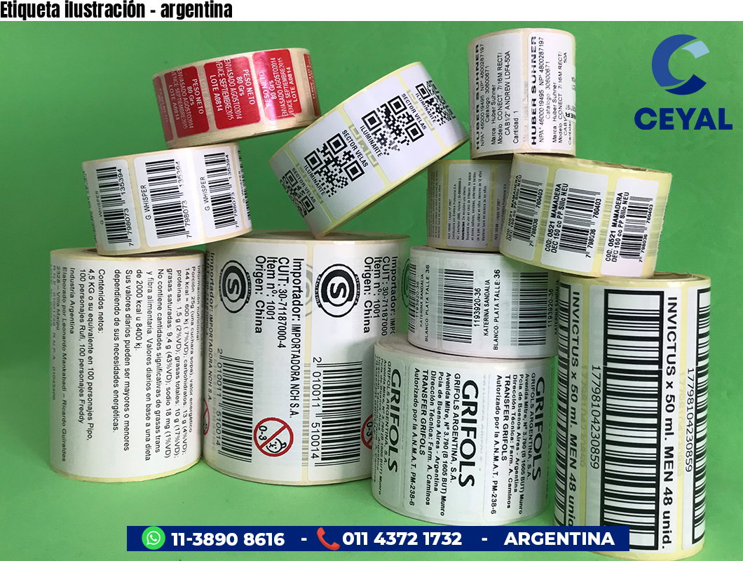 Etiqueta ilustración - argentina