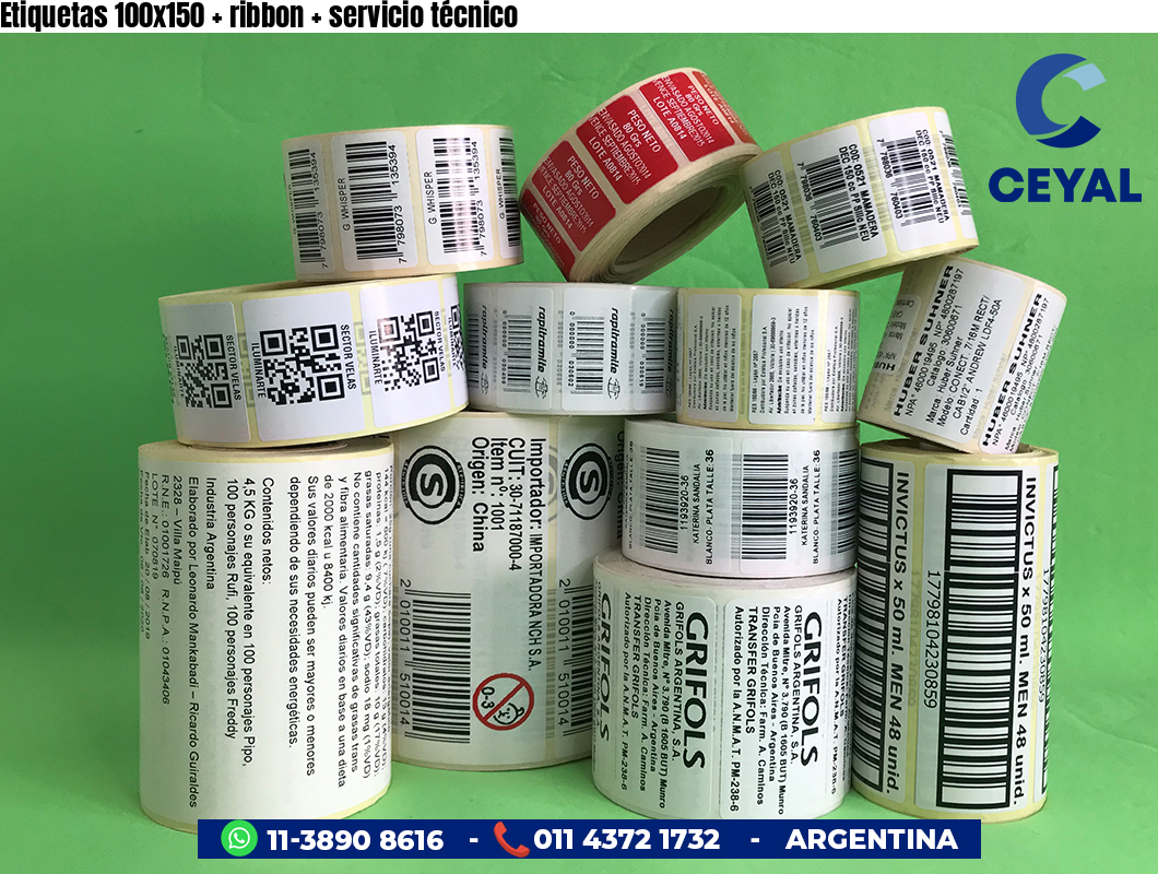 Etiquetas 100x150   ribbon   servicio técnico