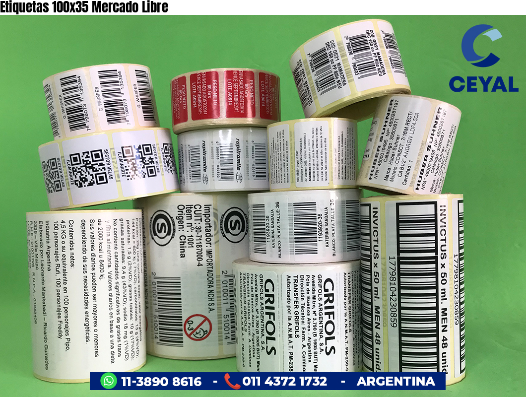Etiquetas 100x35 Mercado Libre
