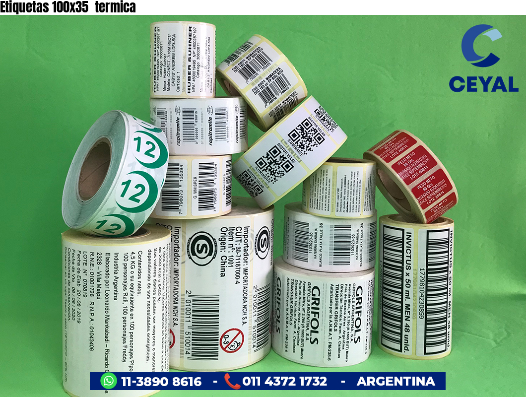 Etiquetas 100x35  termica
