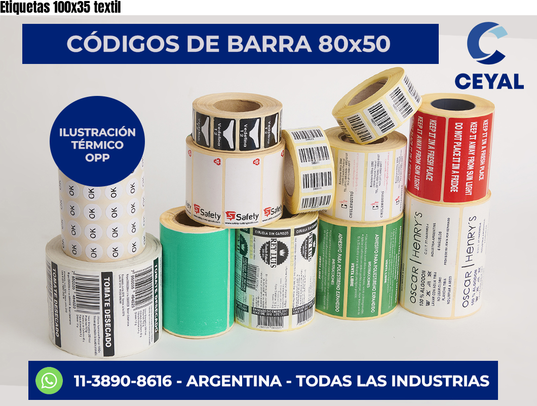 Etiquetas 100×35 textil
