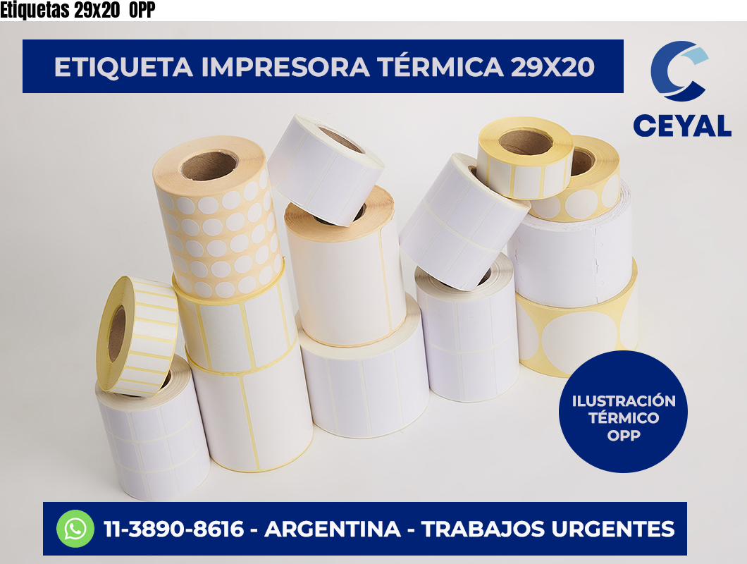 Etiquetas 29×20  OPP