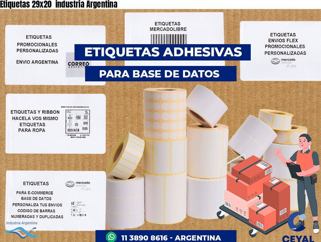 Etiquetas 29x20  industria Argentina