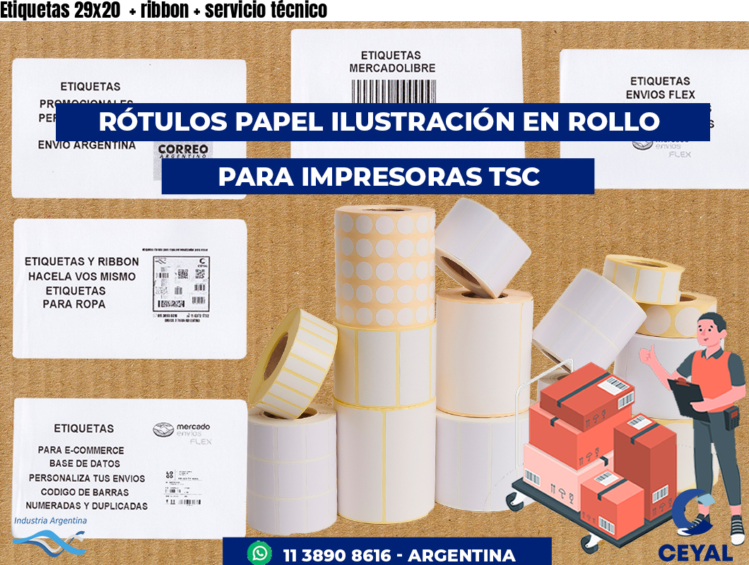 Etiquetas 29x20    ribbon   servicio técnico