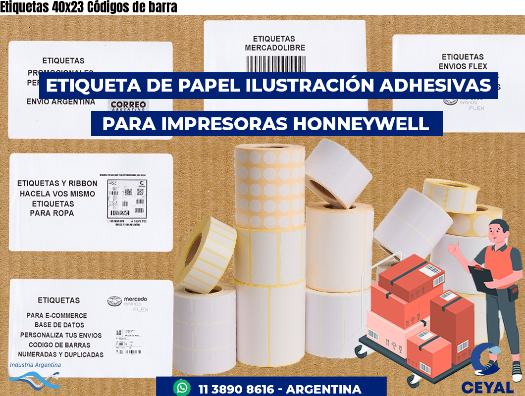 Etiquetas 40x23 Códigos de barra