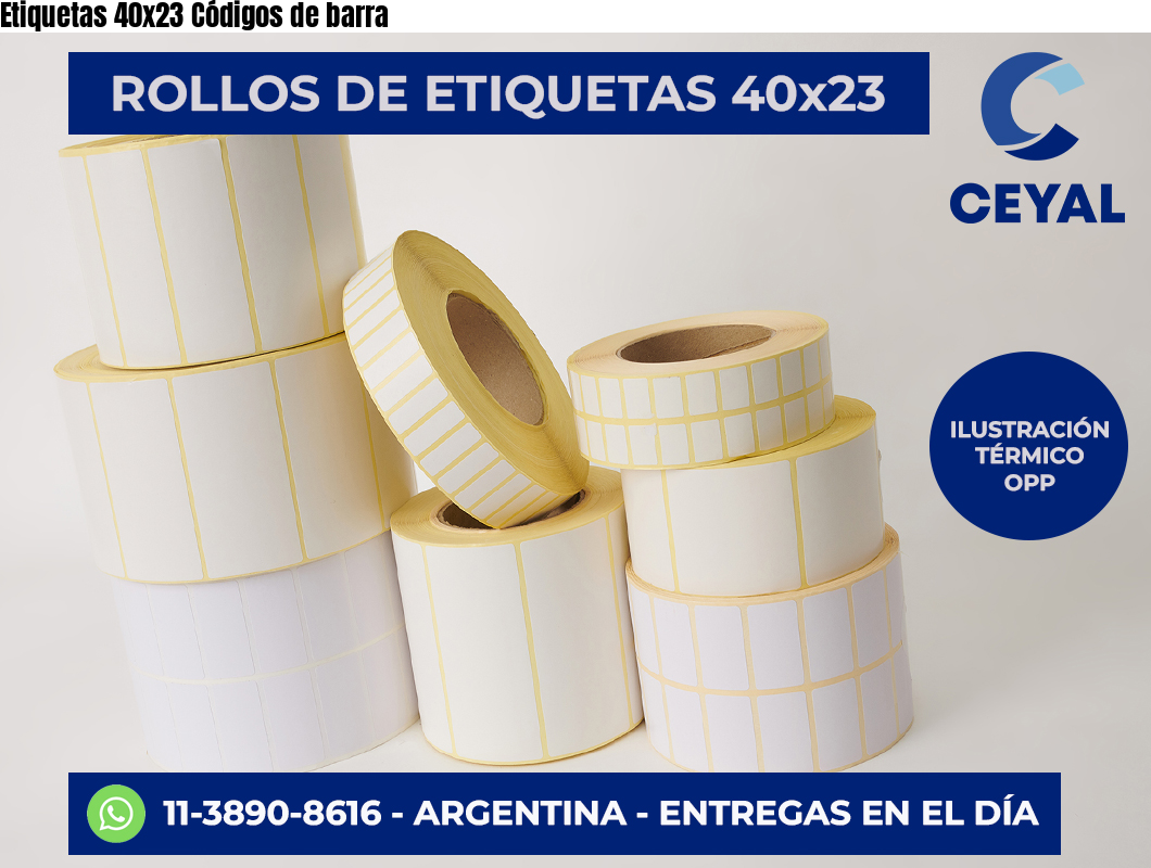 Etiquetas 40×23 Códigos de barra