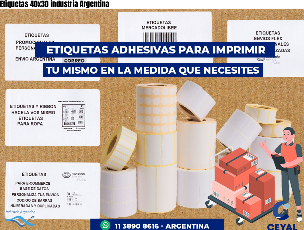 Etiquetas 40x30 industria Argentina