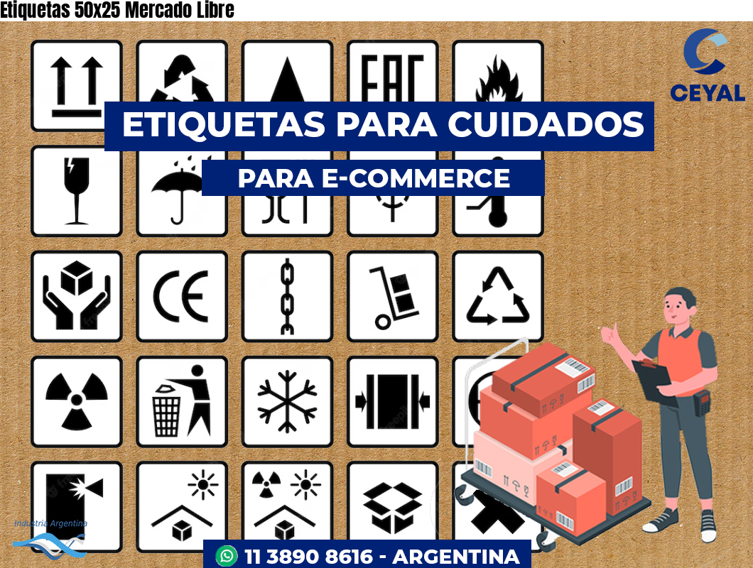 Etiquetas 50x25 Mercado Libre