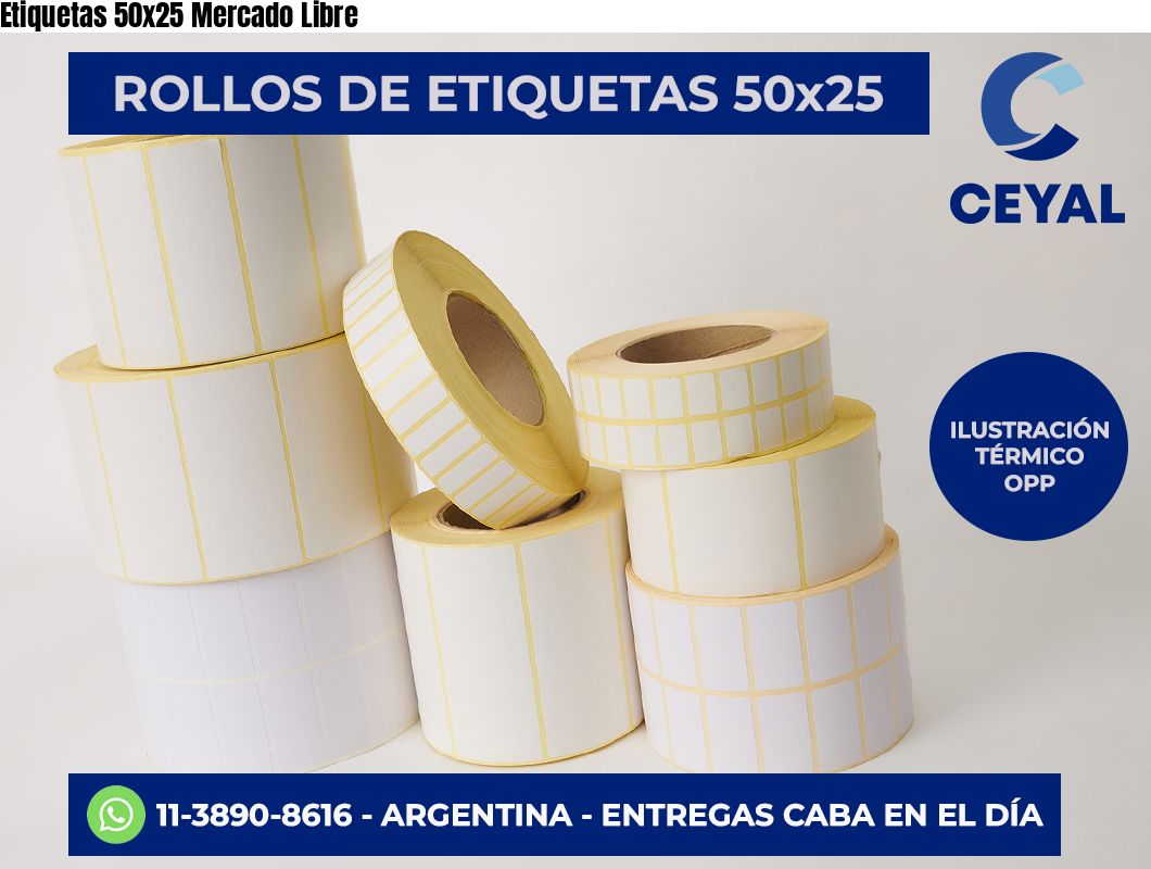 Etiquetas 50x25 Mercado Libre