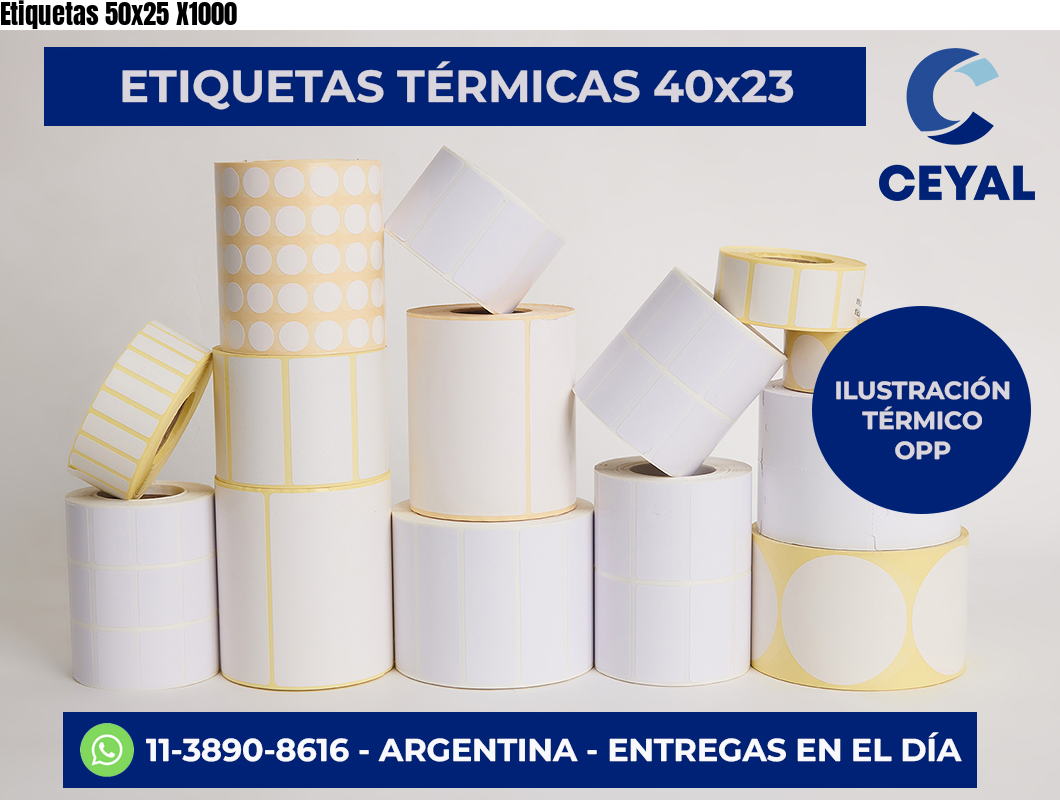 Etiquetas 50x25 X1000