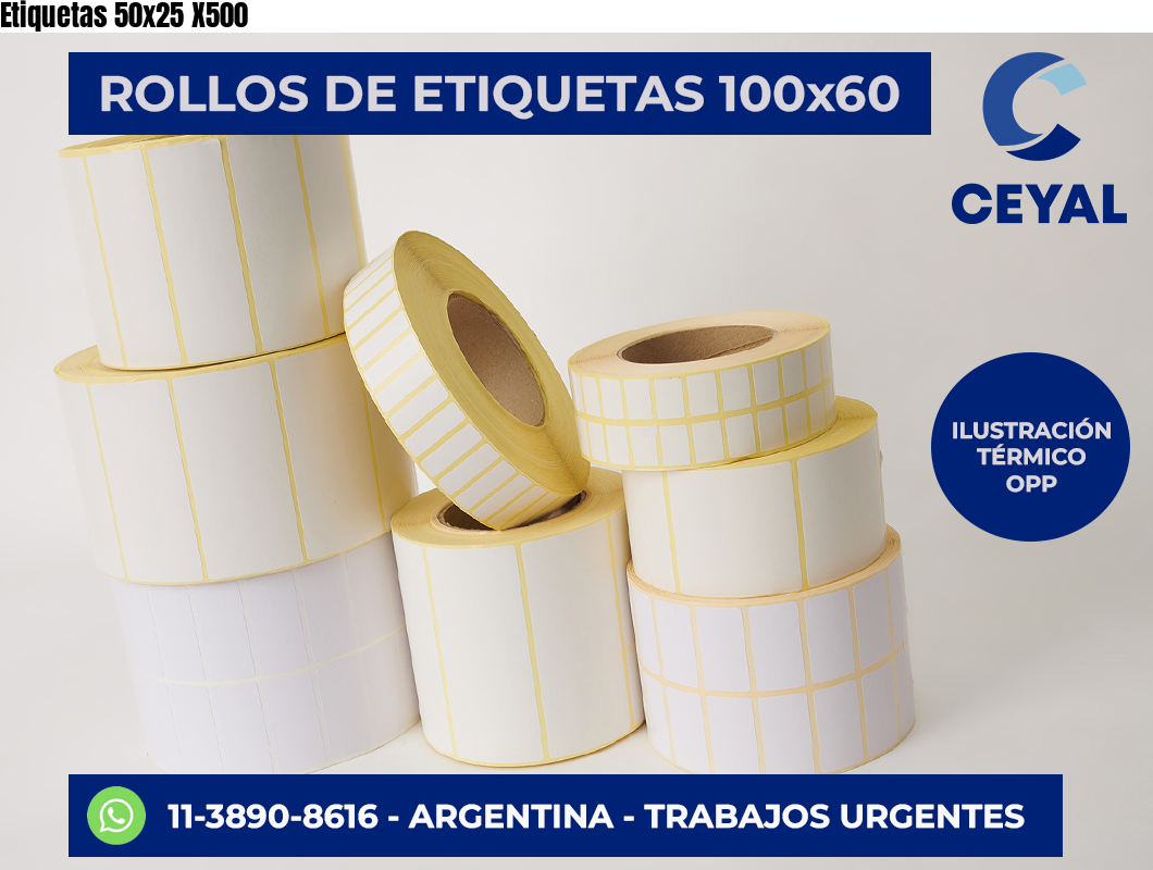 Etiquetas 50×25 X500