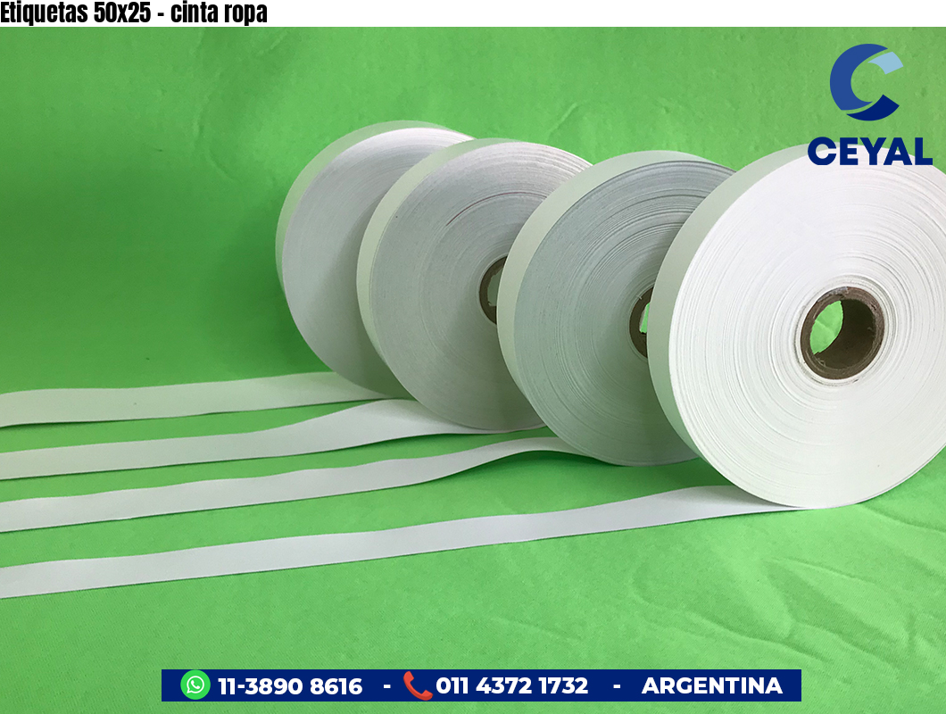 Etiquetas 50x25 - cinta ropa