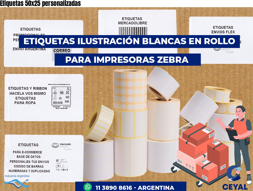Etiquetas 50x25 personalizadas