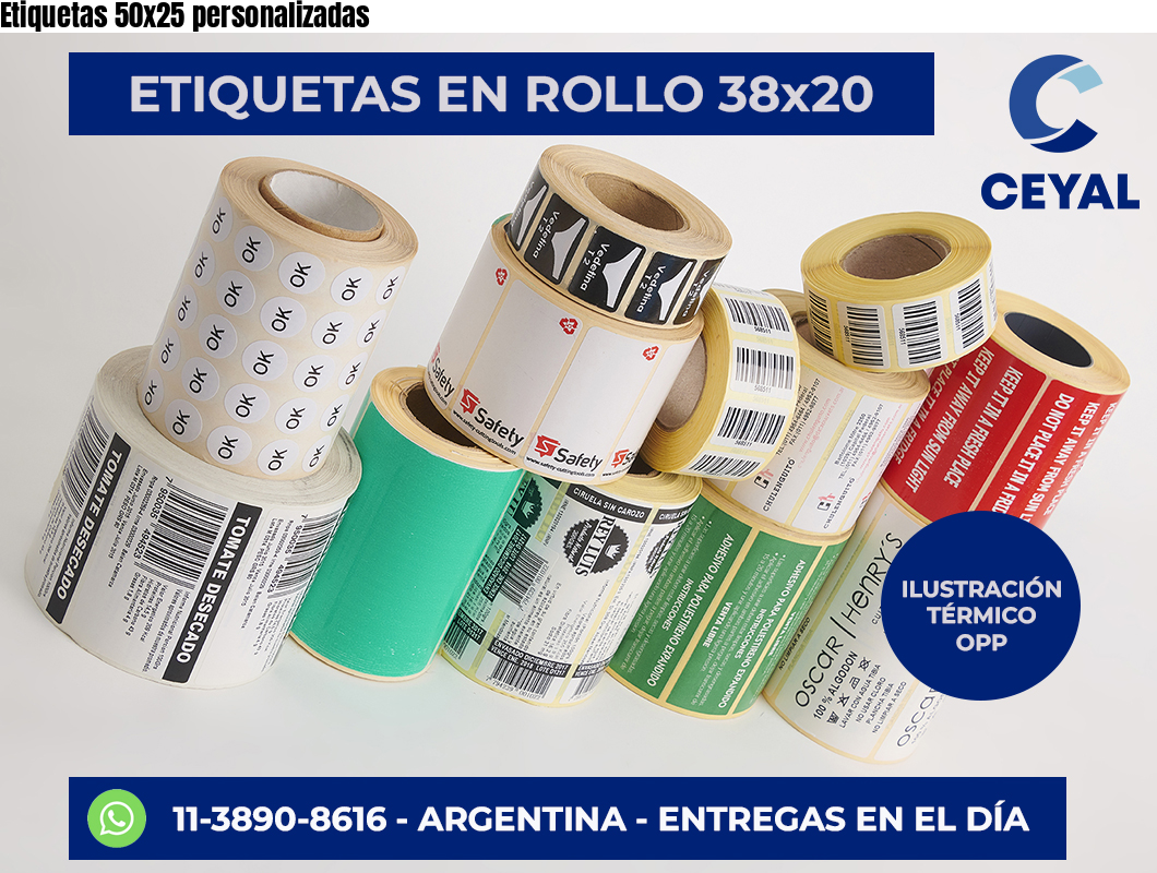 Etiquetas 50×25 personalizadas