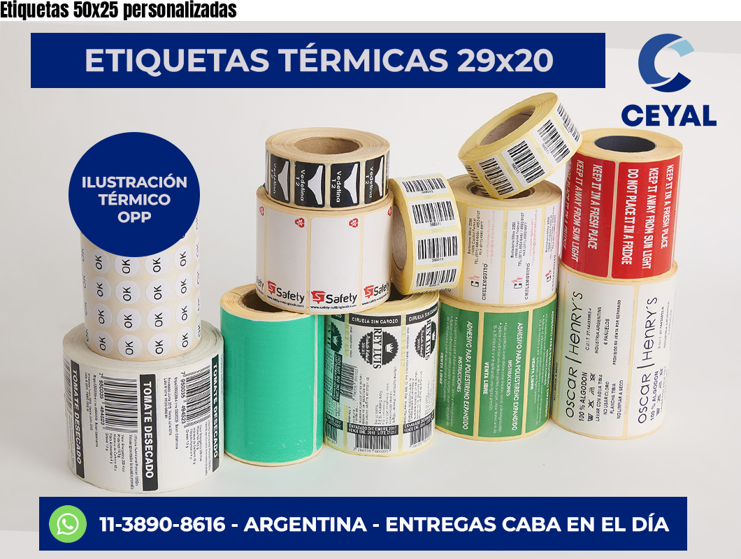 Etiquetas 50×25 personalizadas