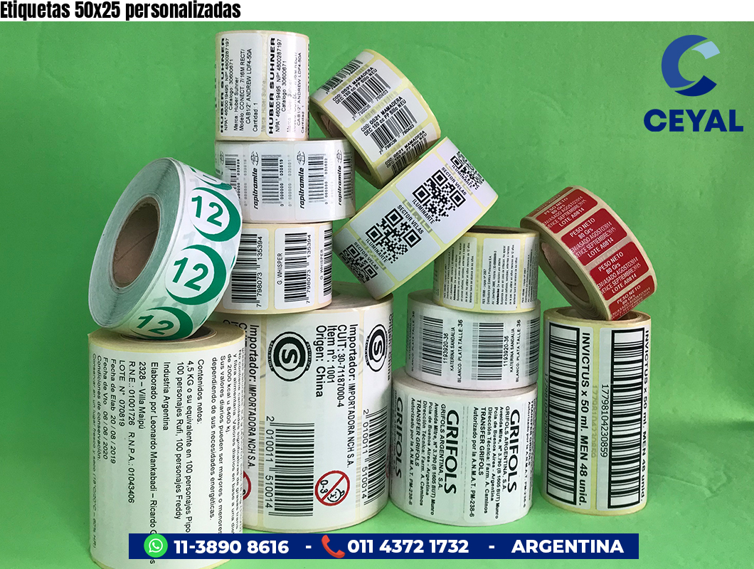 Etiquetas 50x25 personalizadas