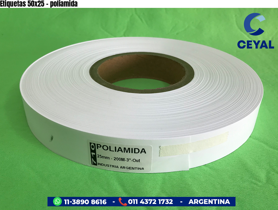 Etiquetas 50x25 - poliamida