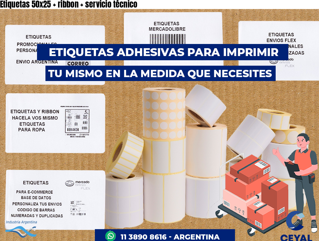 Etiquetas 50x25   ribbon   servicio técnico