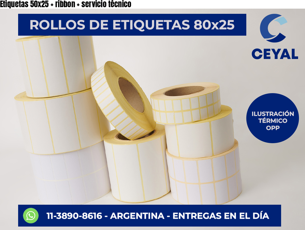 Etiquetas 50x25   ribbon   servicio técnico