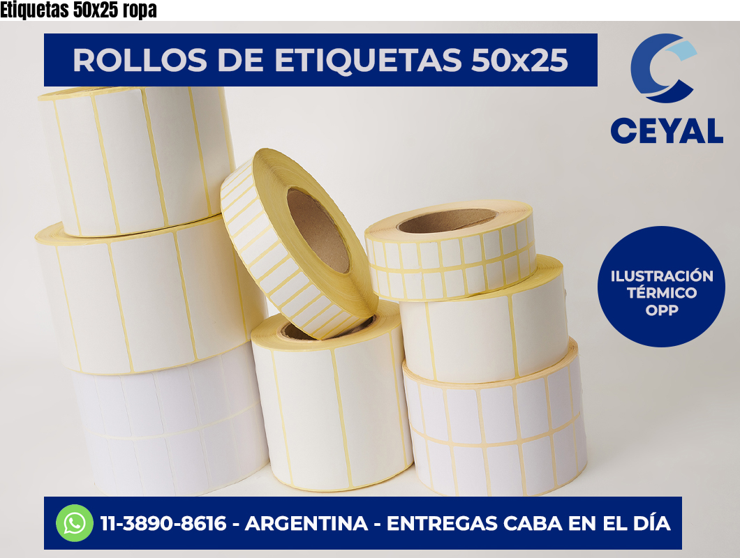 Etiquetas 50×25 ropa