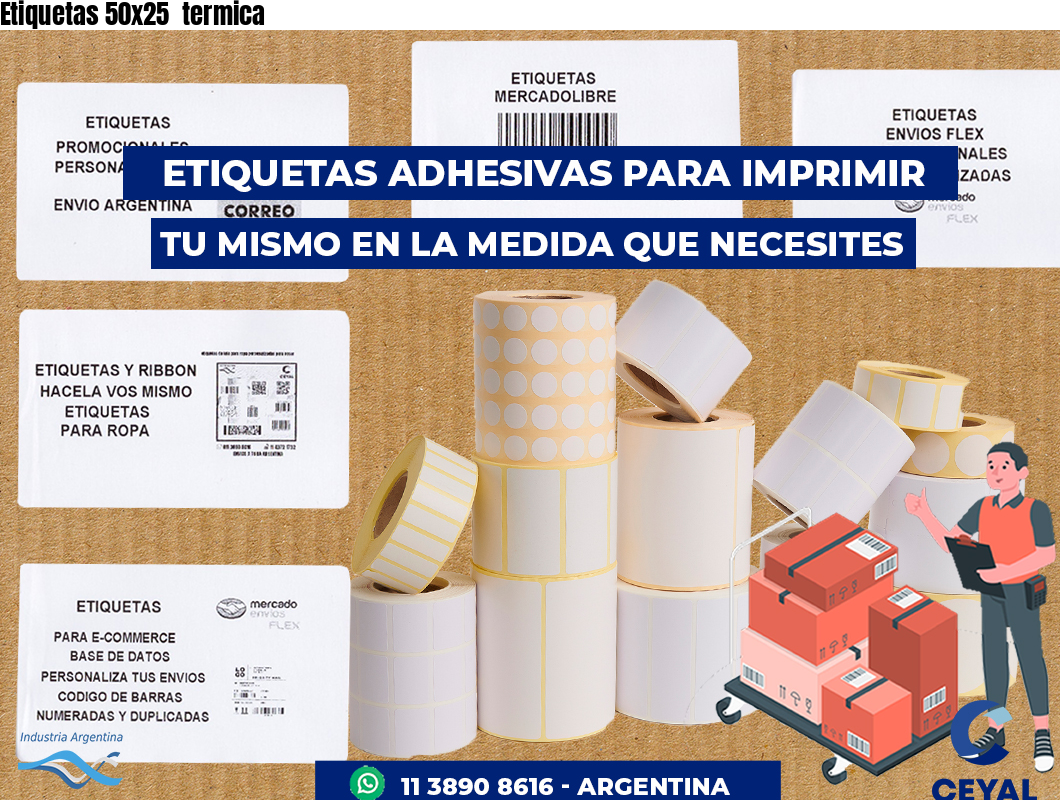 Etiquetas 50x25 termica