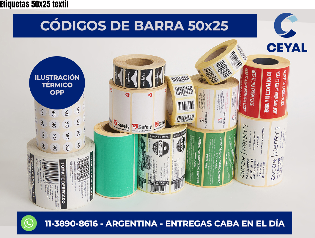 Etiquetas 50×25 textil