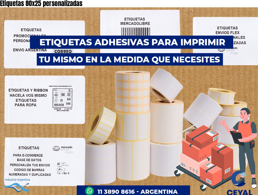 Etiquetas 80x25 personalizadas