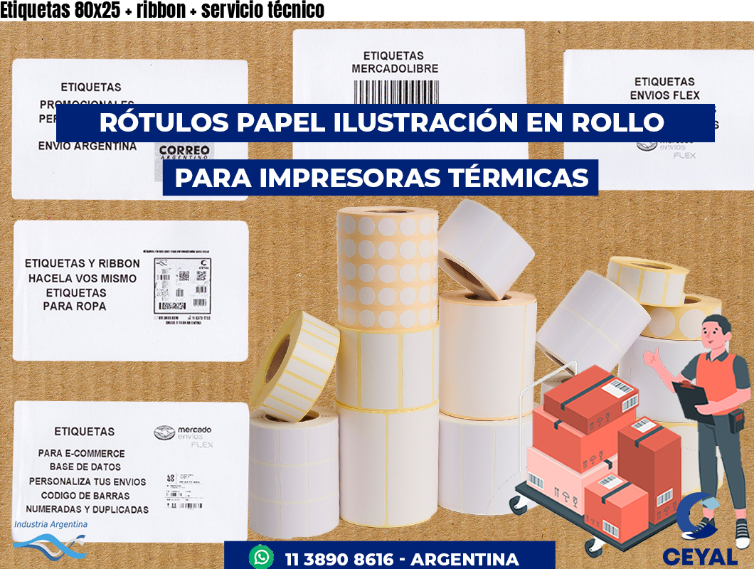 Etiquetas 80x25   ribbon   servicio técnico