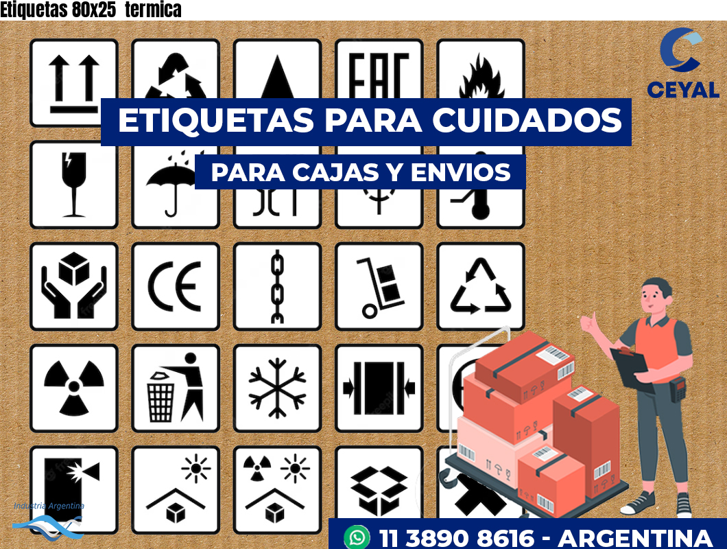 Etiquetas 80x25  termica