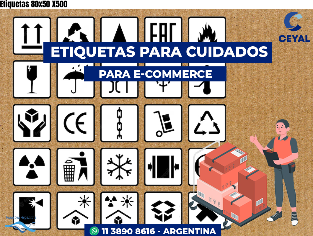 Etiquetas 80x50 X500