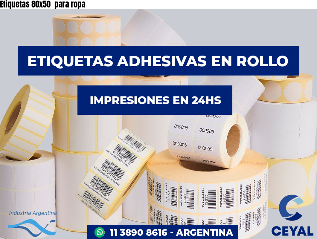 Etiquetas 80x50 para ropa