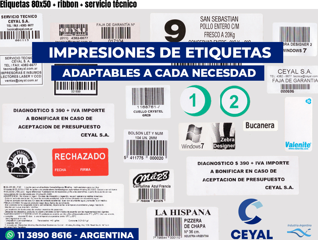 Etiquetas 80x50   ribbon   servicio técnico