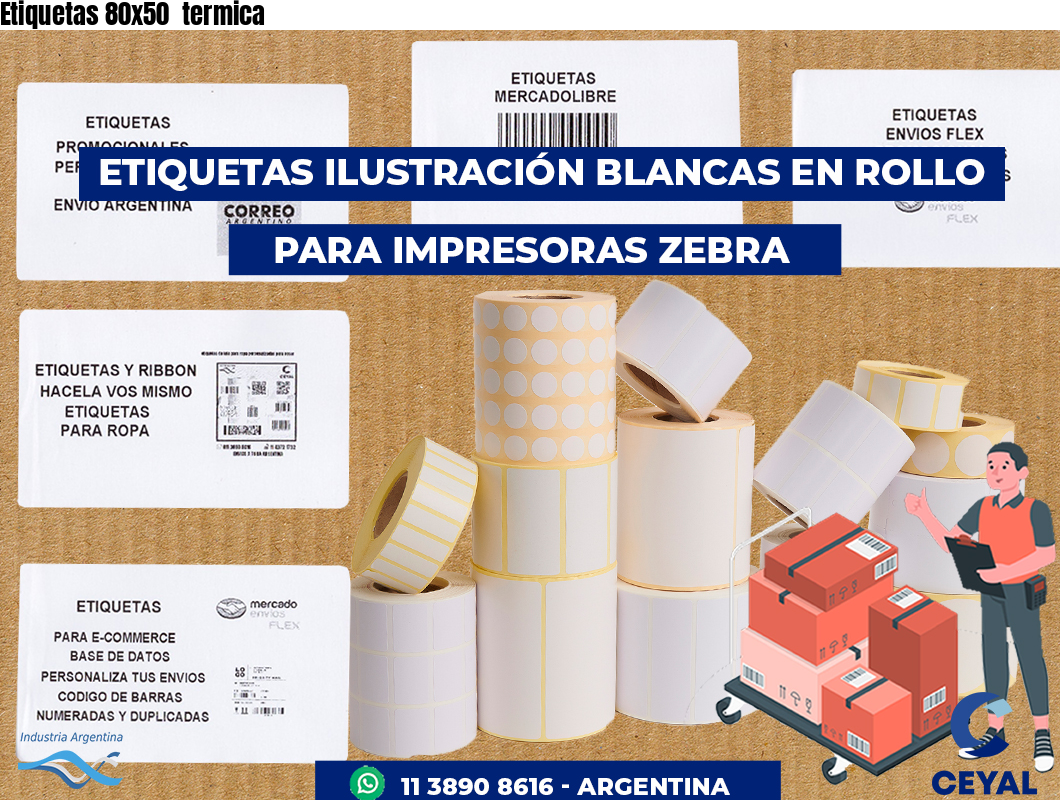Etiquetas 80x50 termica