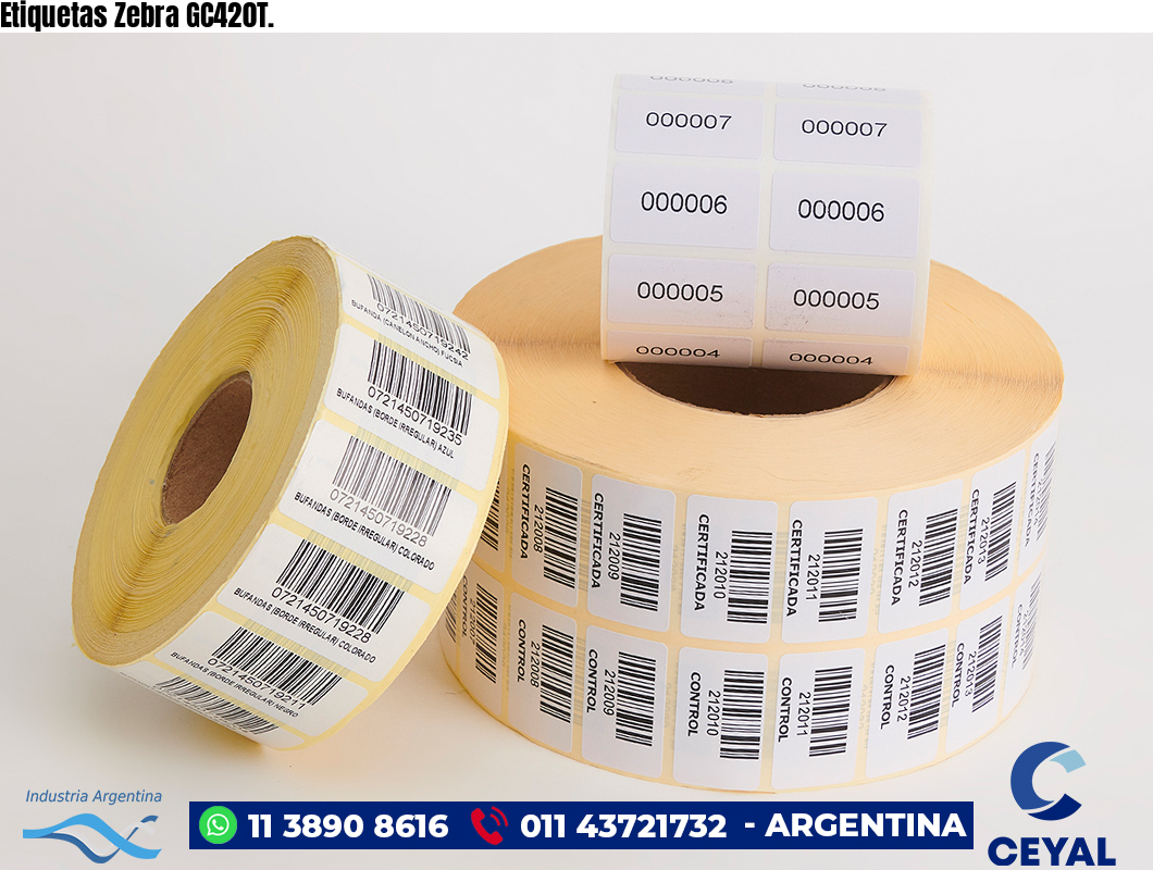 Etiquetas Zebra GC420T.