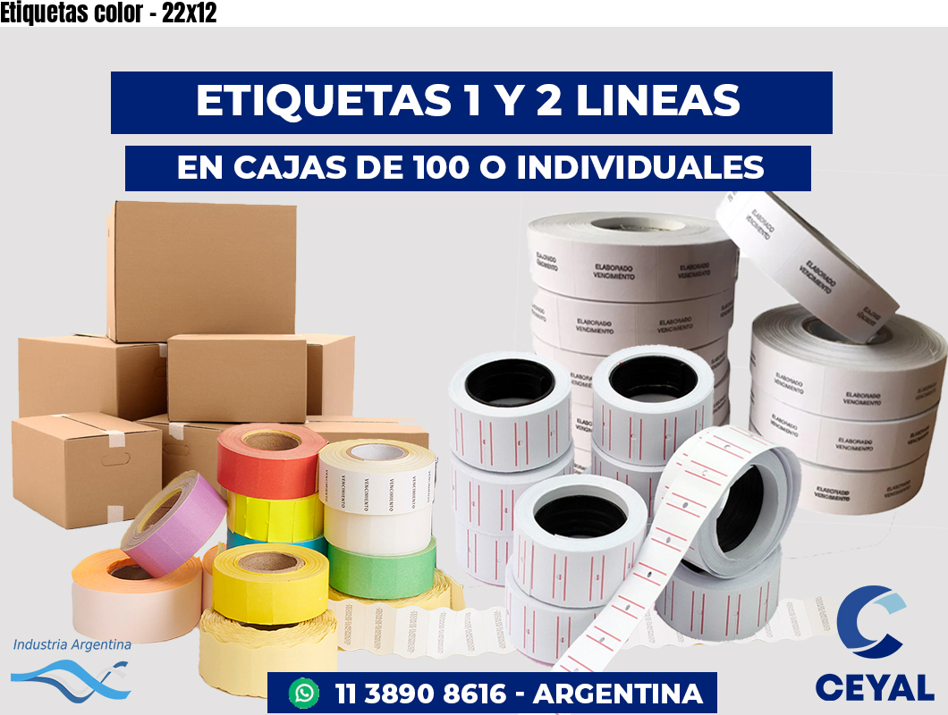 Etiquetas color - 22x12