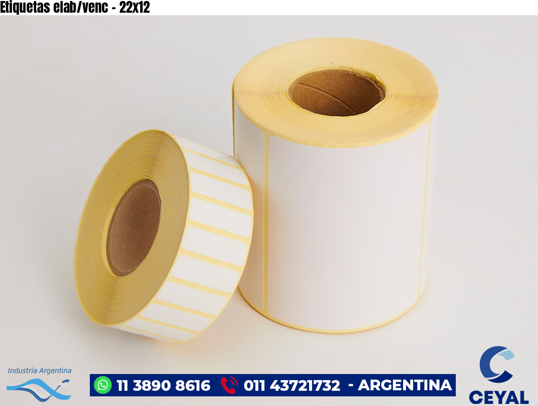 Etiquetas elab/venc - 22x12