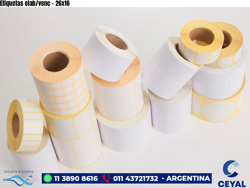 Etiquetas elab/venc - 26x16