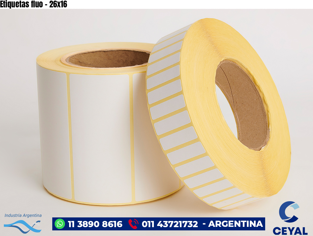 Etiquetas fluo - 26x16