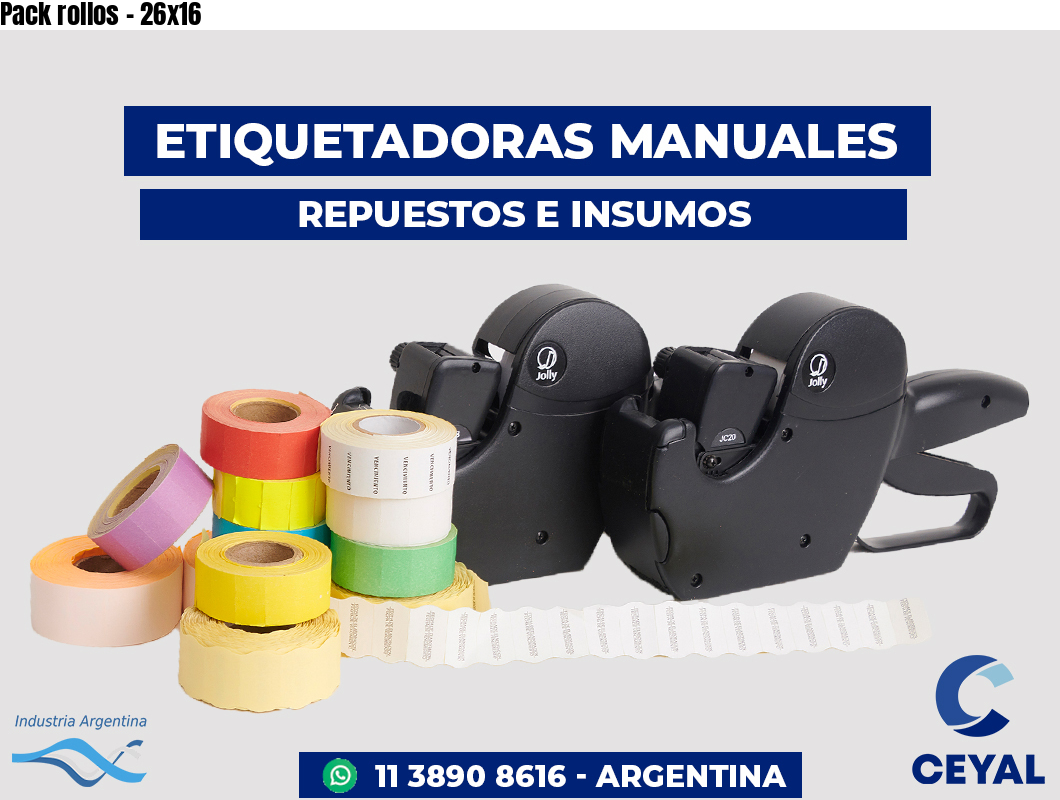 Pack rollos - 26x16