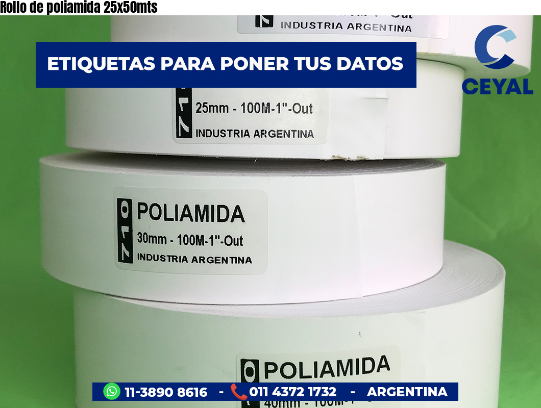 Rollo de poliamida 25x50mts